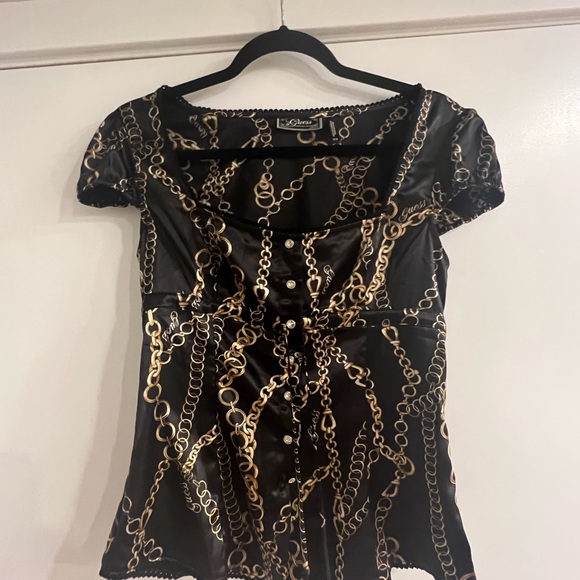 Guess 2000’s button up printed blouse - Picture 2 of 2
